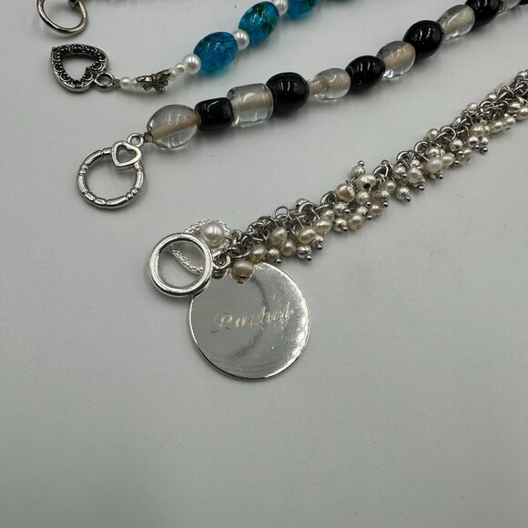 Bracelet Lot Glass Beads Toggle Clasp Mixed Styles Lampwork Boho Artsy Set of 7 - Picture 8 of 16